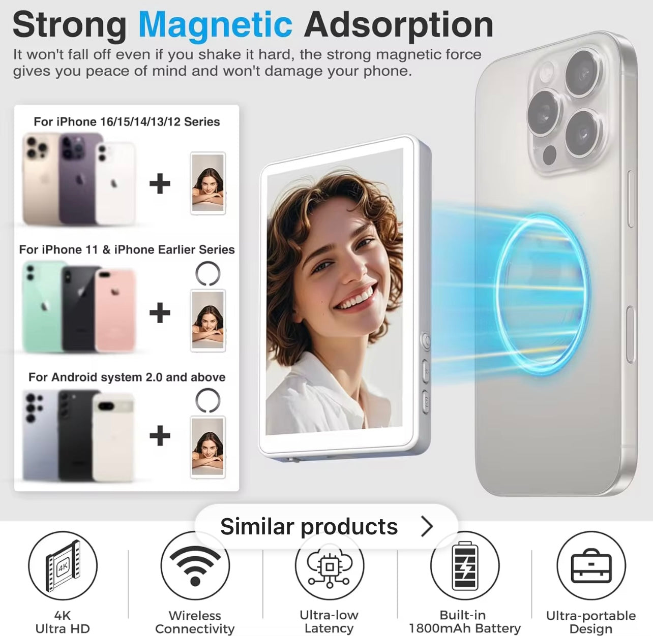 Be Reare Magnetic Selfie Screen